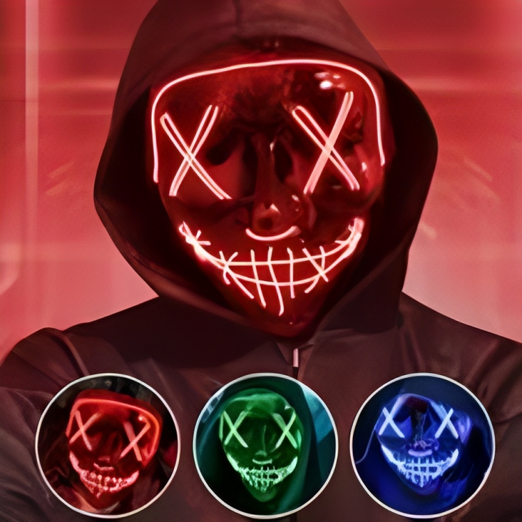 Halloween Masks, Scary LED Purge Mask