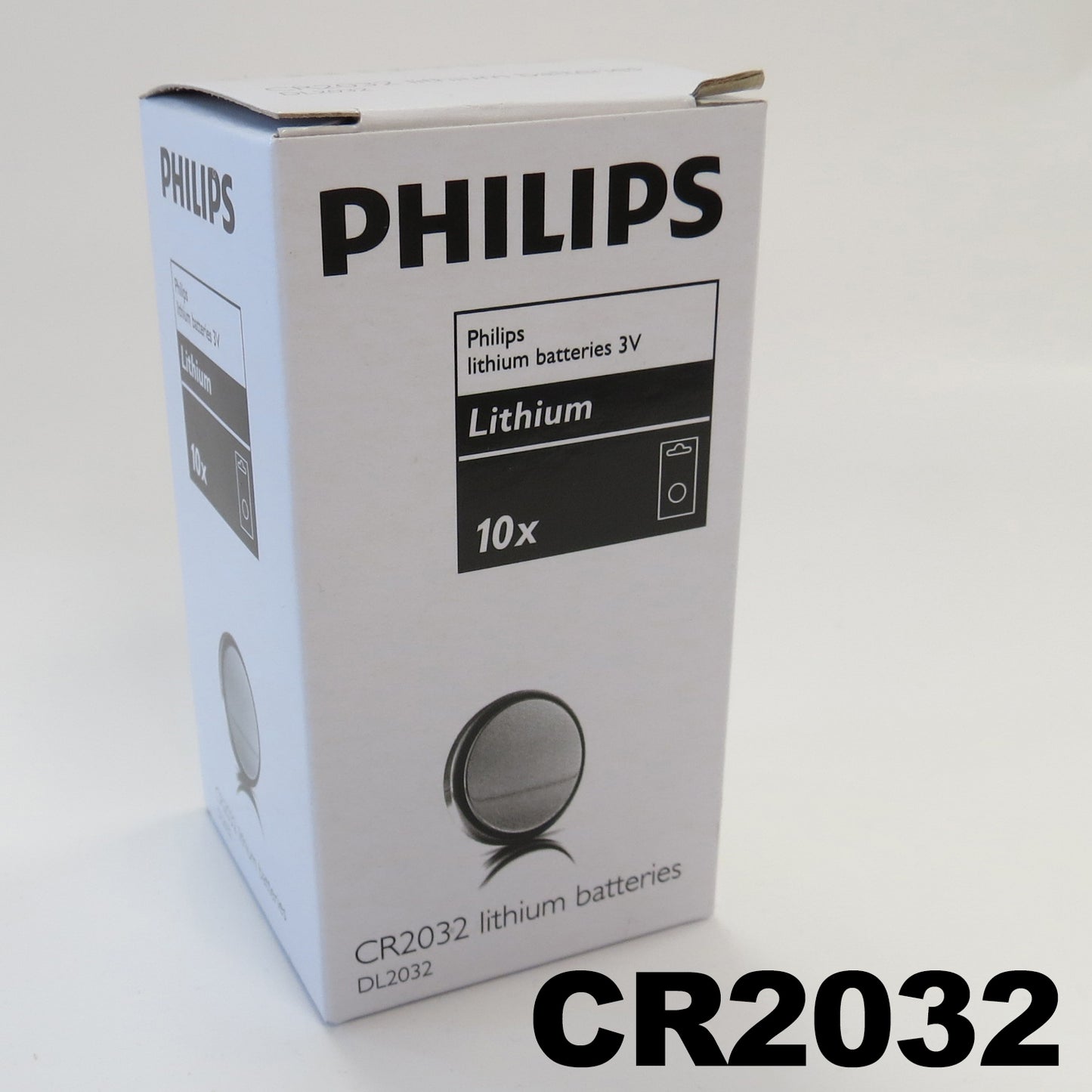 Box of 10 Philips Lithium 2016, 2025, 2032 Coin Cell