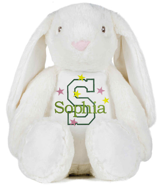 Personalised Cream Bunny - Embroidered Name