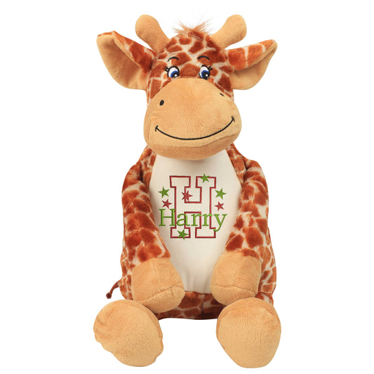 Personalised Giraffe - Embroidered Name