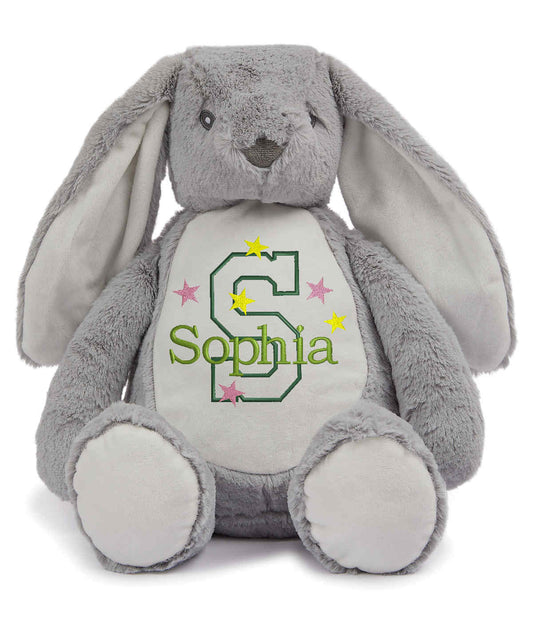 Personalised Grey Bunny - Embroidered Name