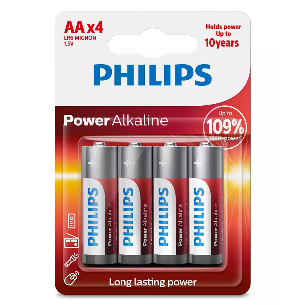 Philips Power Alkaline Battery AA4