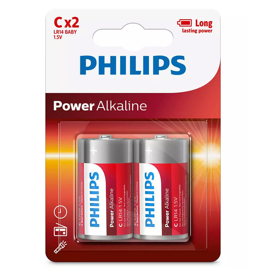 Philips Power Alkaline Battery C 2