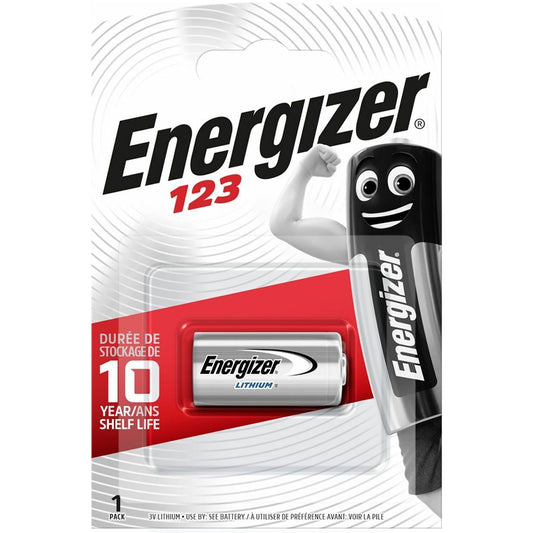 Energizer 123 CR123A Lithium Battery | 1 Pack