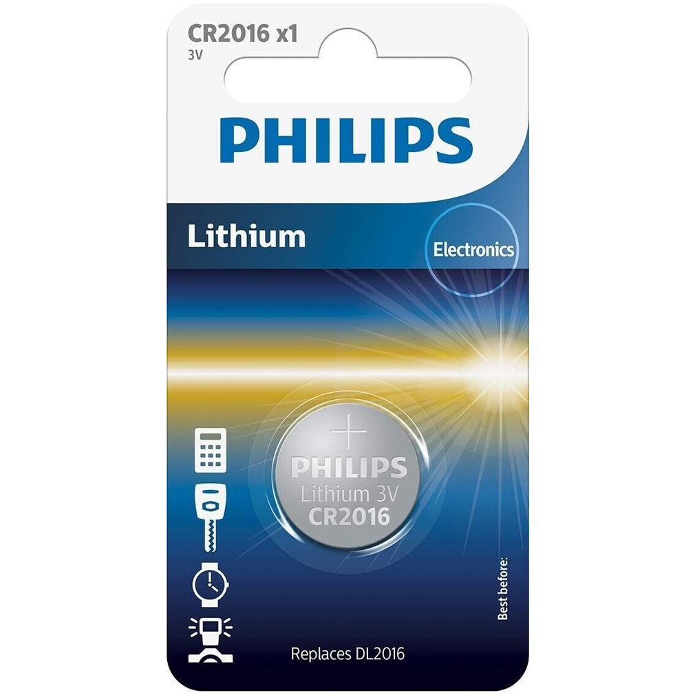 Box of 10 Philips Lithium 2016, 2025, 2032 Coin Cell