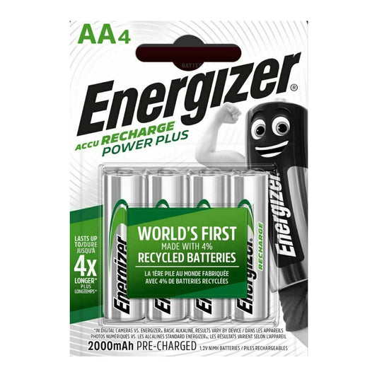 Energizer Power Plus AA Rechargeable Batteries 4 Pack