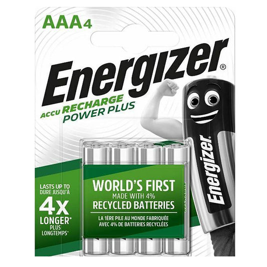 Energizer Power Plus AAA Rechargeable Batteries 4 Pack