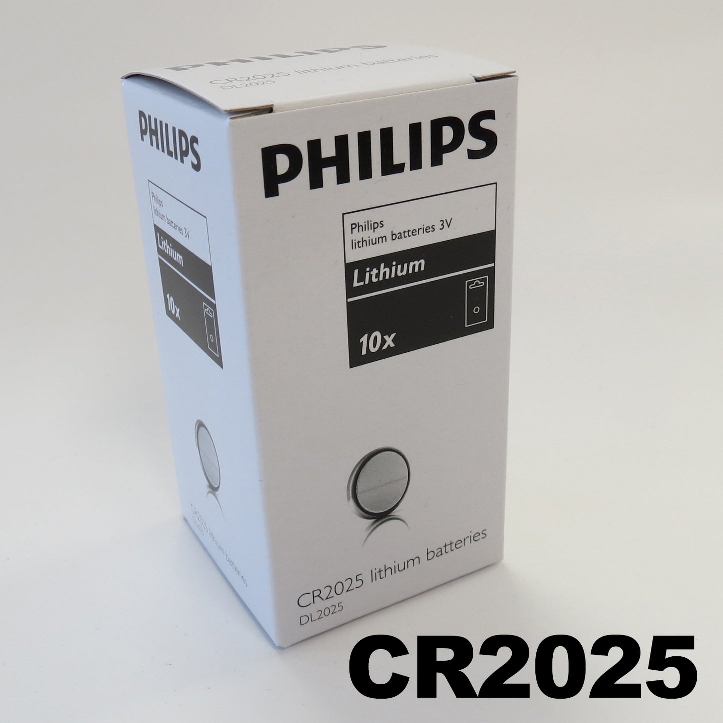 Box of 10 Philips Lithium 2016, 2025, 2032 Coin Cell
